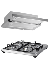Luxell İnox Aspiratörlü Set Üstü Ocaklı Takım (Ds6-905 Aspiratör + Lx-420f Ocak)