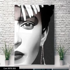 Kadın Temperli Cama Uv Baskı Tablo