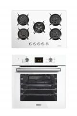 Luxell 2'li Ankastre Set (B66-SF2 DDT Dokunmatik Dijital Beyaz Fırın+ Lx-50 Tahdf Beyaz Ocak)