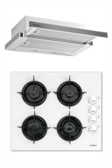 Luxell 2'li Set (ds6-905 Beyaz Aspiratör / Lx-40 Tahdf Beyaz Ocak