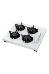 Luxell 40Tshdf Set Üstü Beyaz (Lpg )Tüp Bağlantılı Cam Ocak