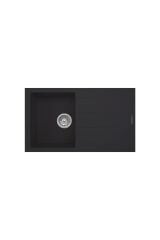 LUXELL Lx-860 Rıo Damlalıklı Granit Siyah Eviye