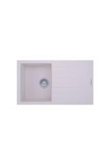LUXELL Lx-860 Rıo Damlalıklı Granit Beyaz Eviye